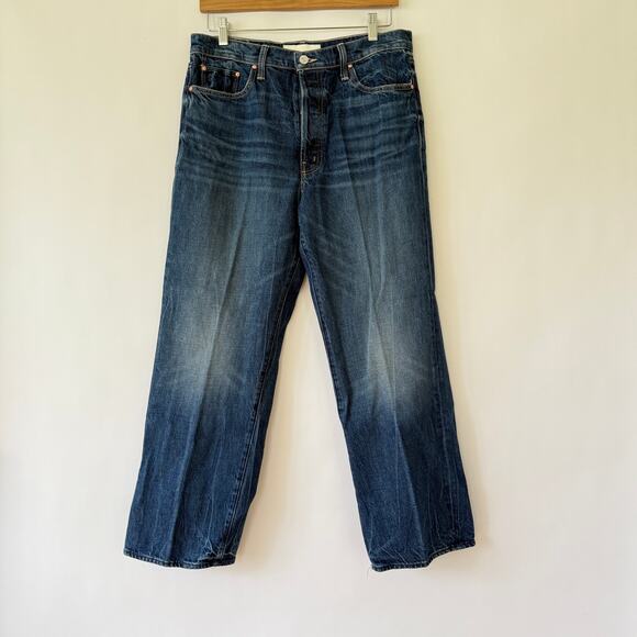 Mother Superior The Rambler High Rise Ankle Straight Jeans in Well Stacked 31